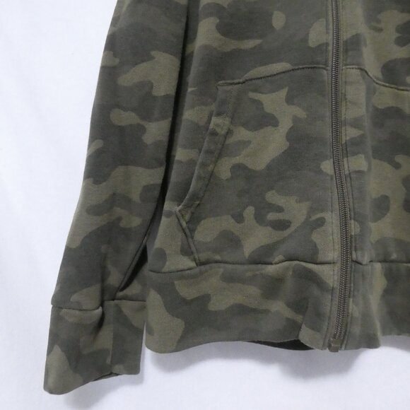 OLD NAVY | medium (8) | Army Green Zip-Up Hooded Sweatshirt | Camo | Camouflage - Picture 7 of 14